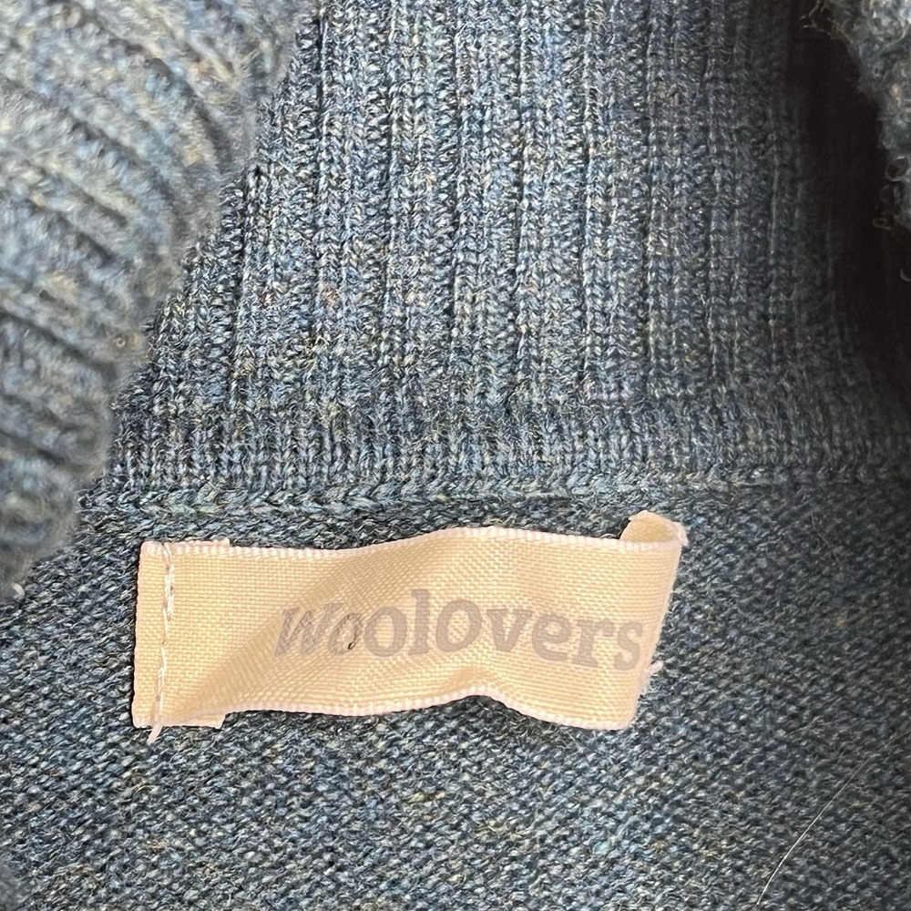 WOOLOVERS Green Roll Neck Long Sleeved Wool/Cashmere Sweater Size Medium - Picture 5 of 12